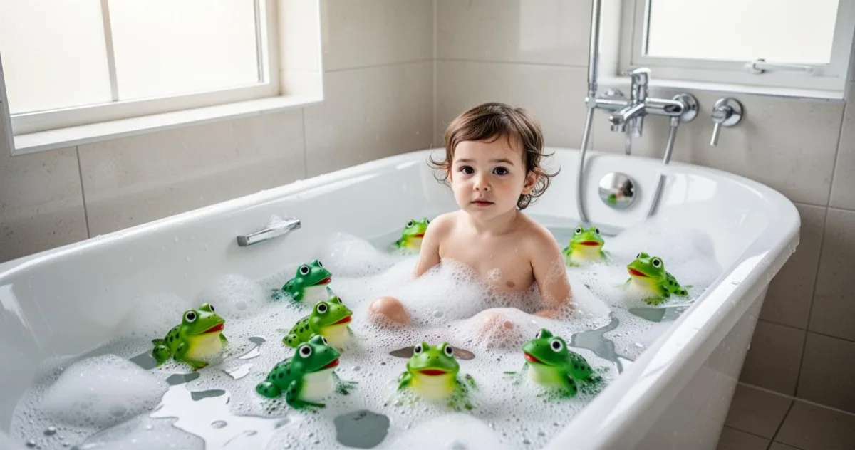 Avis et conseils : offrez un jouet de bain grenouille pour les premiers jeux d'eau de bébé