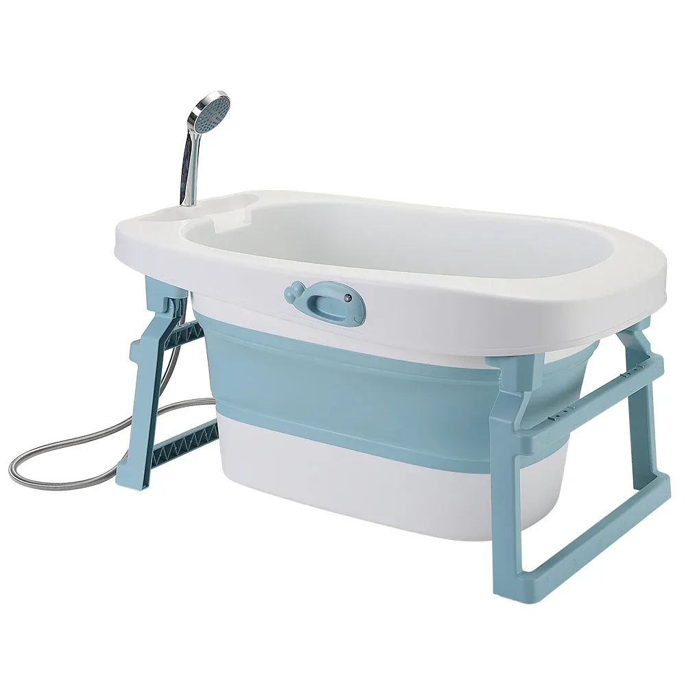 Baignoire bébé pliable bleu clair, 86 cm
