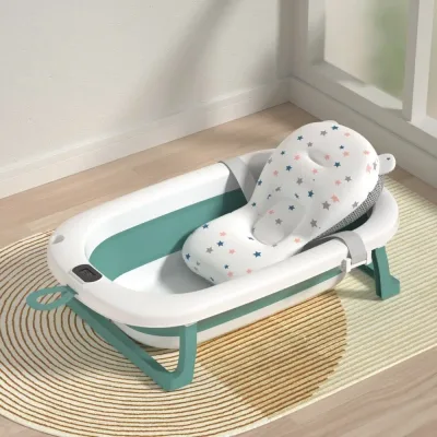 Baignoire pliante bébé avec coussin de bain