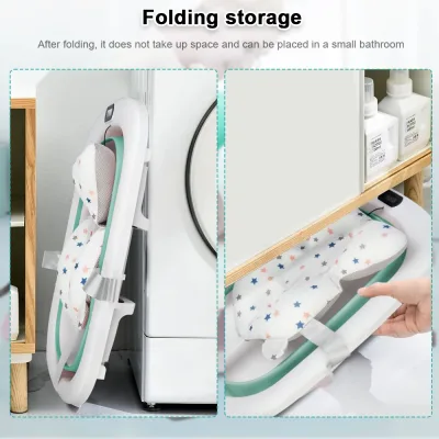 Baignoire pliante bébé avec coussin de bain – image 2