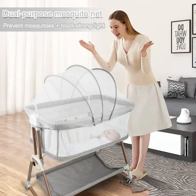 Berceau cododo en métal avec matelas – image 3