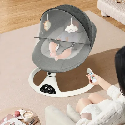 Chaise à bascule électrique bébé grise – image 3