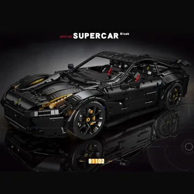 Kit de construction supercar noire, 3097 pièces – image 2