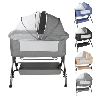 Lit bébé 3 en 1 réglable avec moustiquaire – image 2