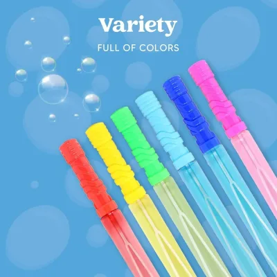Lot de 24 grandes baguettes à bulles colorées – image 3