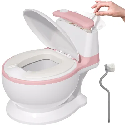 Pot d'apprentissage de la propreté gris et rose