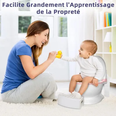 Pot d'apprentissage de la propreté gris et rose – image 2