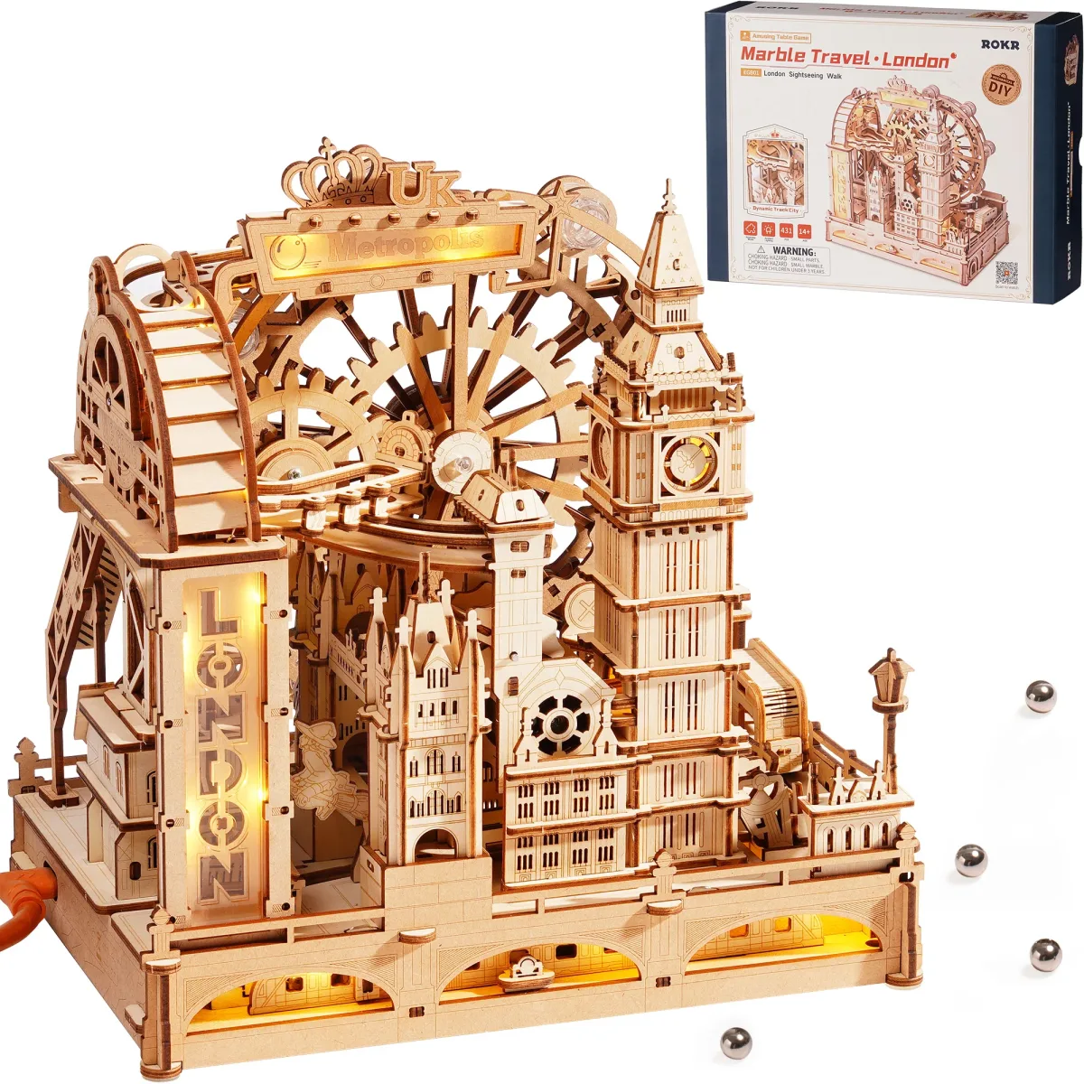 Puzzle 3D de Londres avec circuit de billes