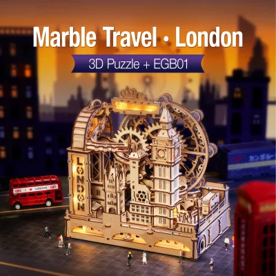 Puzzle 3D de Londres avec circuit de billes – image 2