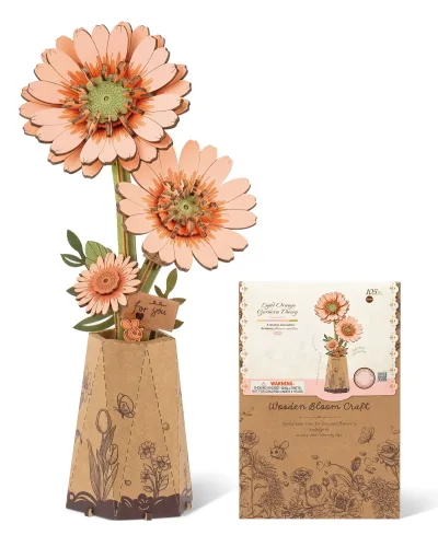 Puzzle 3D fleurs en bois à assembler