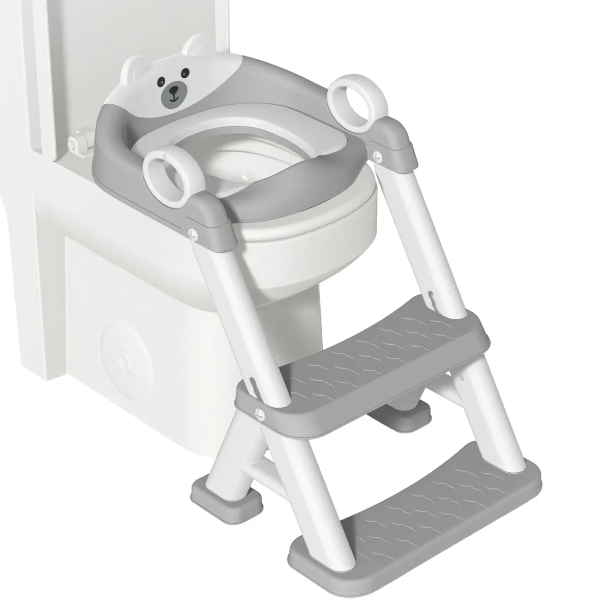 Réducteur de toilette 2-en-1 avec marches