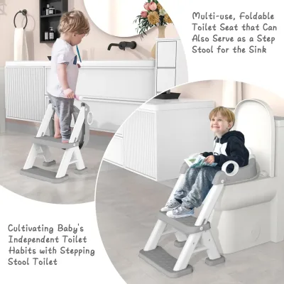Réducteur de toilette 2-en-1 avec marches – image 3