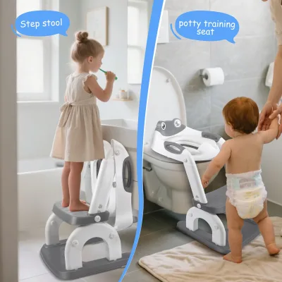 Réducteur de toilette avec marches pliable – image 2