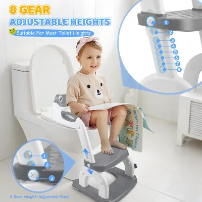 Réducteur de toilette avec marches pliable – image 3