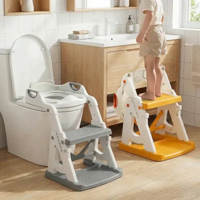 Réducteur de toilette pliable avec marchepied – image 3