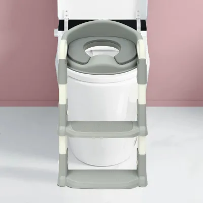 Réducteur de toilette pliant avec marches – image 2