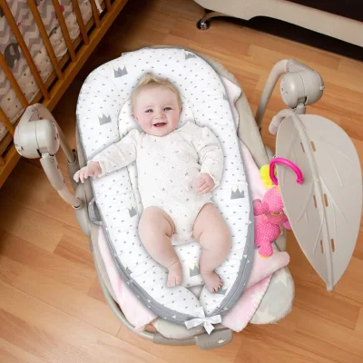 Siège de sol bébé en coton, portable et réglable – image 3