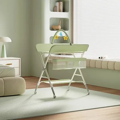 Table à langer pliable avec roues pivotantes – image 3