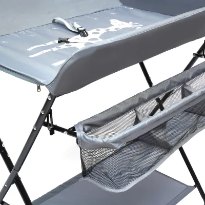 Table à langer pliable sur roues, gris – image 3