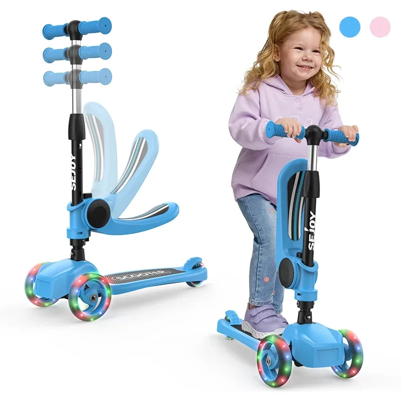 Trottinette enfant 3 roues lumineuses pliable