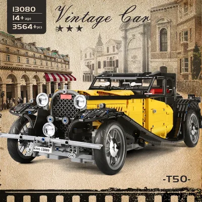 Voiture vintage en blocs de construction – image 3